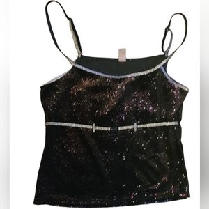 Sparkly Glitter Infused Velvet Tank Top